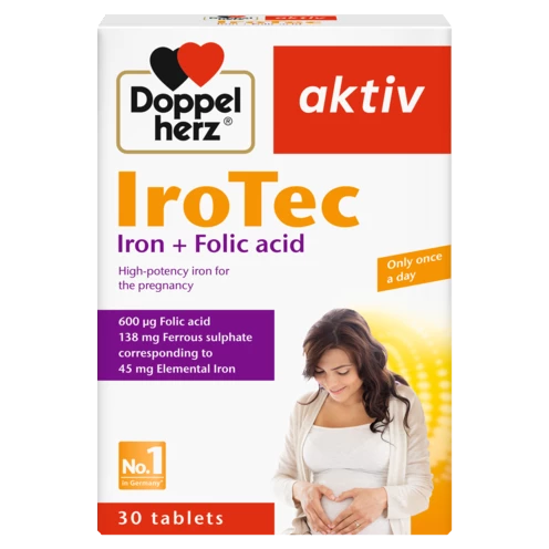 Illustration of the product packaging Doppelherz aktiv IroTec front view